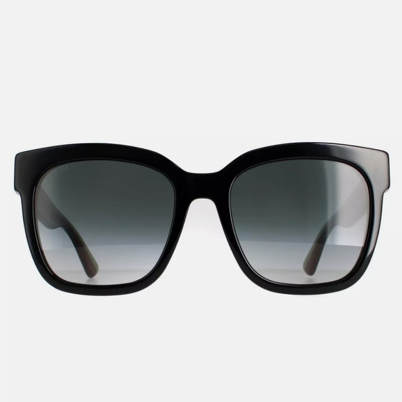 Authentic Gucci Square Sunglasses Glitter Green and Red Rim - Picture 3 of 7